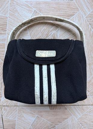 Мини сумка rare archive adidas vintage y2k 2004 mini shoulder handbag black 3 stripes bag