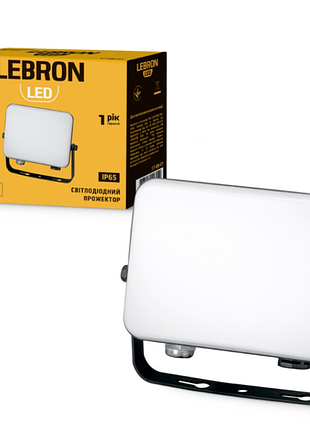 Прожектор світлодіодний lebron l-lfmd-1065 10w 6500k 800lm 230v ip65 чорний