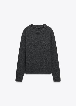 Новий темно сірий кашеміровий светр zara 60% кашемір 40% вовна