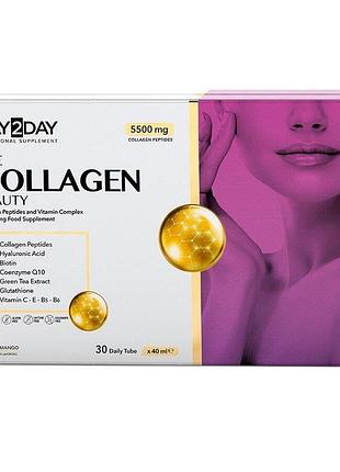 Жидкий коллаген orzax day2day the collagen beauty, 30 тюбиков для поддержки здоровья кожи