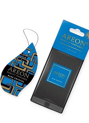 Ароматизатор на зеркало сухой areon лист premium "blue crystal"