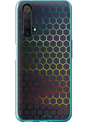 Чехол на realme x50 переливающиеся соты "498u-1894-72104"