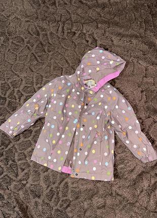Куртка-дощовик joules (little joules) в різнокольоровий горошок, для дівчинки, 104 (4 роки), б/в