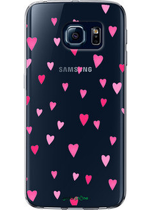 Чехол на samsung galaxy s6 edge g925f сердечки 2 "4763u-83-72104"