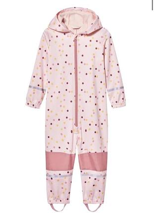 Софтшелл комбинезон на флисе lupilu 98-104 см softshell водонепроницаемый для девочки