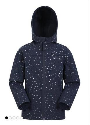 Куртка ветровка софтшел на девочку в звёзды mountain warehouse 3-4 года
