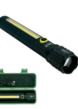 Потужний led-ліхтар bl-c73-p50 cob ліхтарик ручний з usb-зарядкою, світлодіодний кишеньковий ліхтар