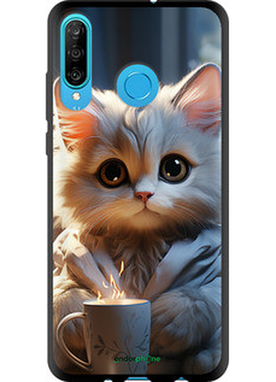 Чехол на huawei p30 lite white cat "5646b-1651-72104"