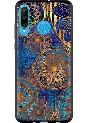 Чехол на huawei p30 lite золотой узор "678b-1651-72104"