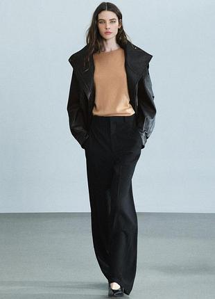 Штани жіночі чорні zw collection з високою посадкою zara new