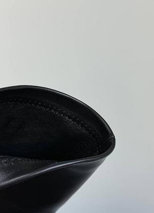 Premium! женские кожаные черные ботильоны на платформе танкетке осенние натуральная кожа весна 9