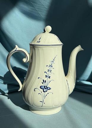 Вінтажний порцеляновий чайник villeroy & boch vieux luxembourg