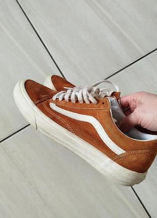Кеды vans замш натуральный оранжевый цвет цвет осени