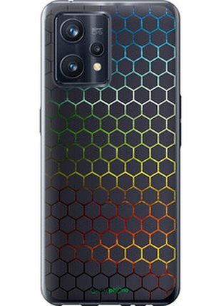 Чехол на realme 9 переливающиеся соты "498u-2866-72104"