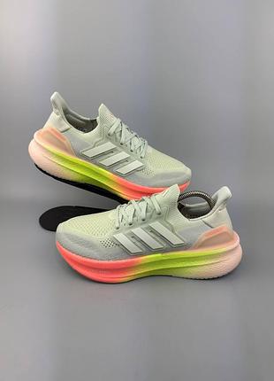 Женские кроссовки adidas ultraboost 5 "olive strata / lucid lemon / spark coral"
