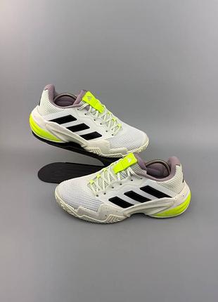 Кроссовки adidas barricade 13 "cloud white/core black/solar yellow"