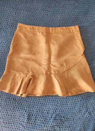 Жіноча міні-спідниця scotch & soda коричнева, розмір s/m