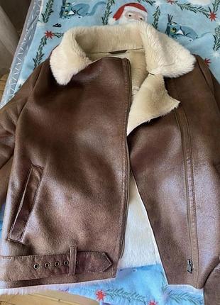Дублянка жіноча zara авіатор коричнева