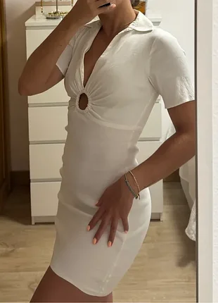 Платье zara белое 2