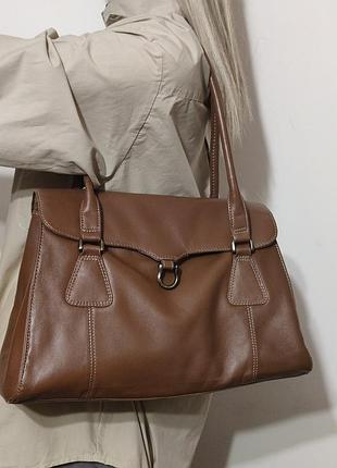 F&f leather кожаная сумка /0000h/