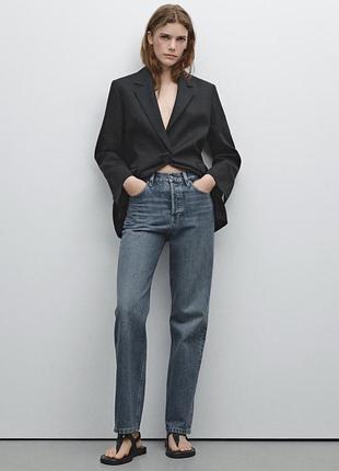 Джинси massimo dutti прямого крою з високою талією