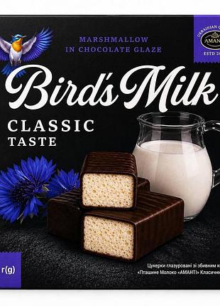 Цукерки amanti bird’s milk classic taste - пташине молоко в шоколадній глазурі, 330 г