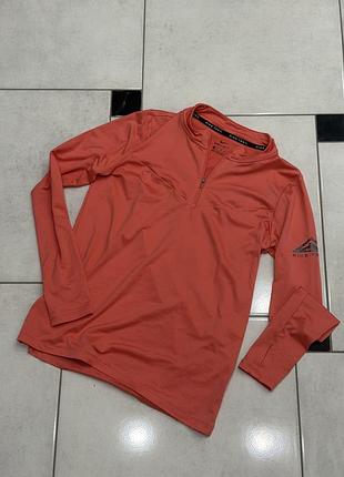 Лонгслів жіночий nike w nk element trail midlayer кораловий
