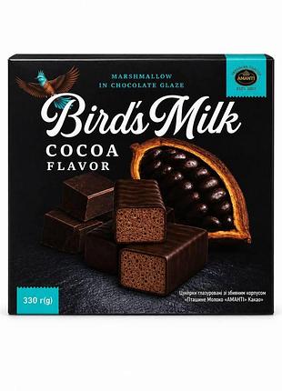 Цукерки amanti bird’s milk cocoa - пташине молоко в шоколадній глазурі, 330 г