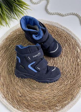 Чобітки зимові темно сині gore tex