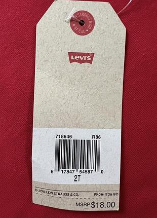 Новий лонгслів levis 1-2 роки 86-92 см 4