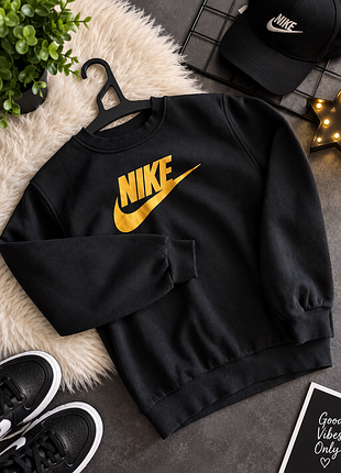 Світшот для дівчинки nike чорний з логотипом