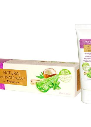 Натуральний гель для інтимної гігієни освіжаючий natur boutique, 75 мл