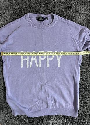 Светр жіночий  з написом happy