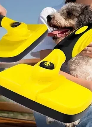Пуходірка для тварин гребінець щітка pet slicker brush помаранчевий-чорний