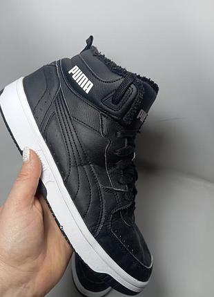 Теплые кроссовки puma, черные, для подростка 2