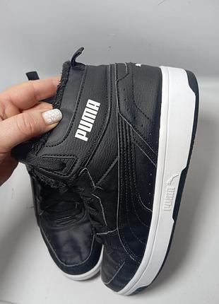Теплые кроссовки puma, черные, для подростка 5
