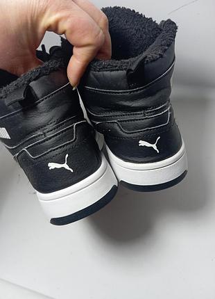 Теплые кроссовки puma, черные, для подростка 6