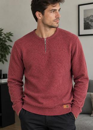 Светр чоловічий фактурний half-zip