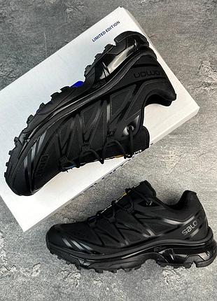 Кросівки чоловічі salomon xt-6 total black gore-tex
