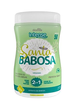 Маска-сироватка 2в1 для зміцнення і зростання волосся griffus creme de pentear intense santa babosa - 1000 g