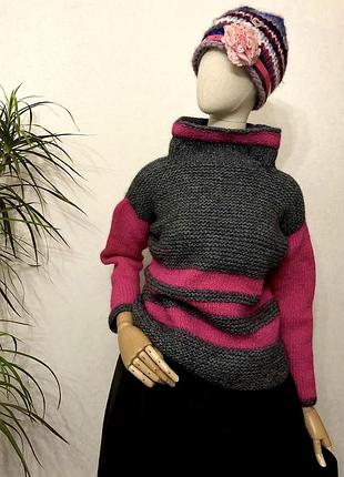 Винтаж,шерсть,тёплый свитер,вязаная кофта,гольф,водолазка,hand made