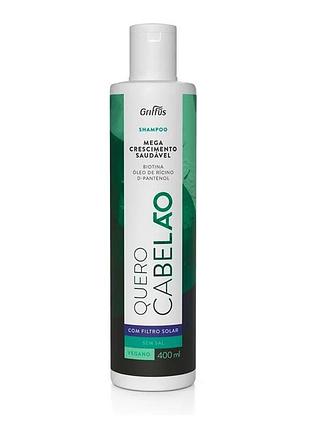 Шампунь для стимуляции роста волос griffus shampoo quero cabelao 400 ml