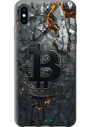 Чехол на iphone xs max раскаленный биткойн "6091u-1557-72104"