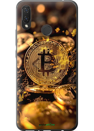 Чехол на huawei p smart plus золотая лихорадка биткойна "6089u-1555-72104"