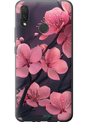 Чехол на huawei p smart plus пурпурная сакура "6075u-1555-72104"
