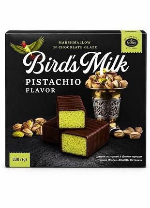 Цукерки bird’s milk pistachio pistachio amanti - пташине молоко у шоколадній глазурі, 330 г