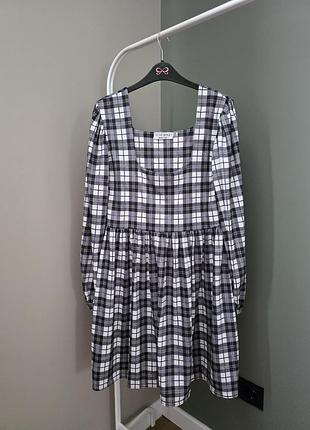 Платье в клетку демисезонное xl 42 in the style