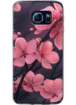 Чохол на samsung galaxy s6 edge g925f пурпурова сакура "6075u-83-72104"