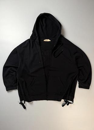 Zip-худі n21 n°21 alessandro dell'acqua black zip hoodie світшот чорний італія