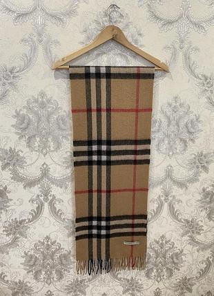 Кашеміровий шарф burberry в класичну клітинку (100% cashmere)
